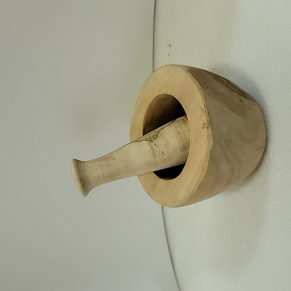 Olive Wood Mortar And Pestle